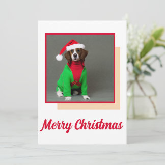 Jolie carte de Noël pour animaux pour amis et fami