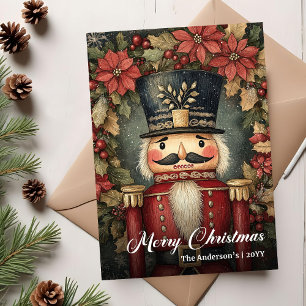 Jolie carte de noël rétro de casse-noisette modifi