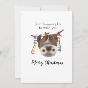 Jolie carte de Noël Sloth