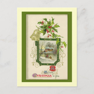 Jolie carte de Noël victorienne Vintage