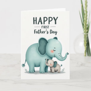 Jolie carte de pachyderme pour la fête des pères