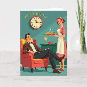 Jolie carte de petit-déjeuner pour la fête des pèr