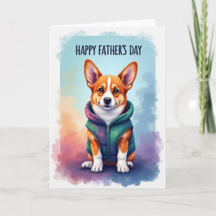Jolie carte de portrait de chiot pour la fête des
