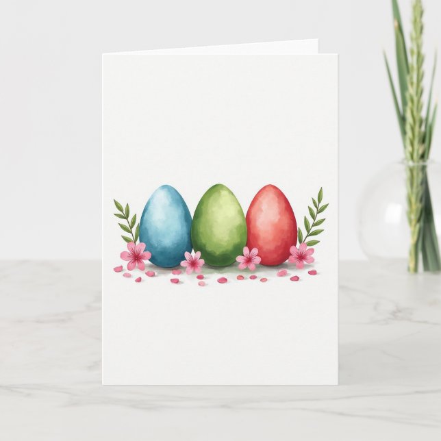 Jolie carte de printemps peinte (Devant)