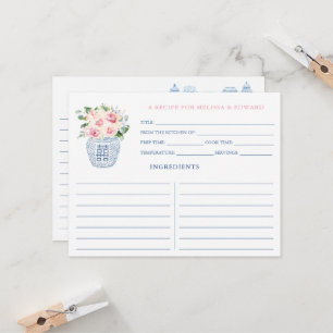 Jolie Carte De Recette Marine Et Pink Bride Et Gro