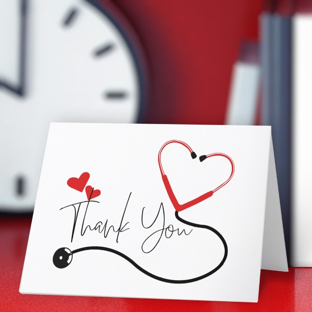 Jolie carte de remerciement pour infirmière ou méd (Nurse appreciation, nurse appreciation week thank you card for nurse)