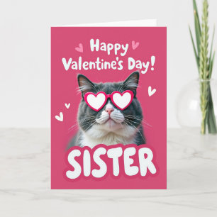 Jolie carte de Saint-Valentin pour sœur en forme d
