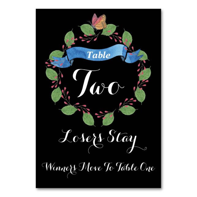 Jolie carte de table Bunco en germe florale #2 (Par défaut)