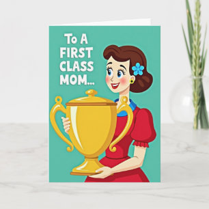 Jolie carte de trophée de fête des mères