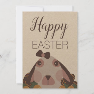 Jolie carte de vacances de Pâques chocolat lapin d