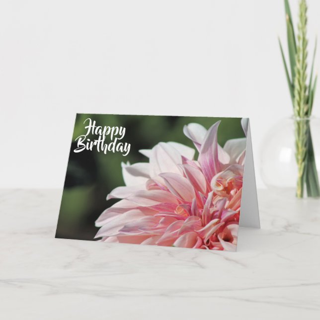 Jolie carte de voeux de dahlia d'été (Devant)
