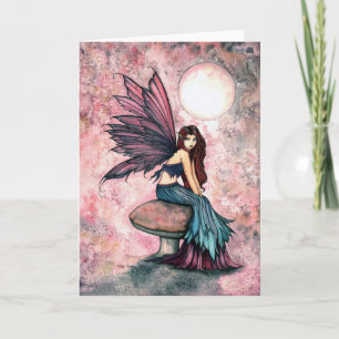 Jolie carte de vœux de fantaisie gothique de fée
