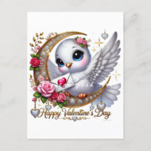 Jolie carte de vœux de la Saint-Valentin avec colo