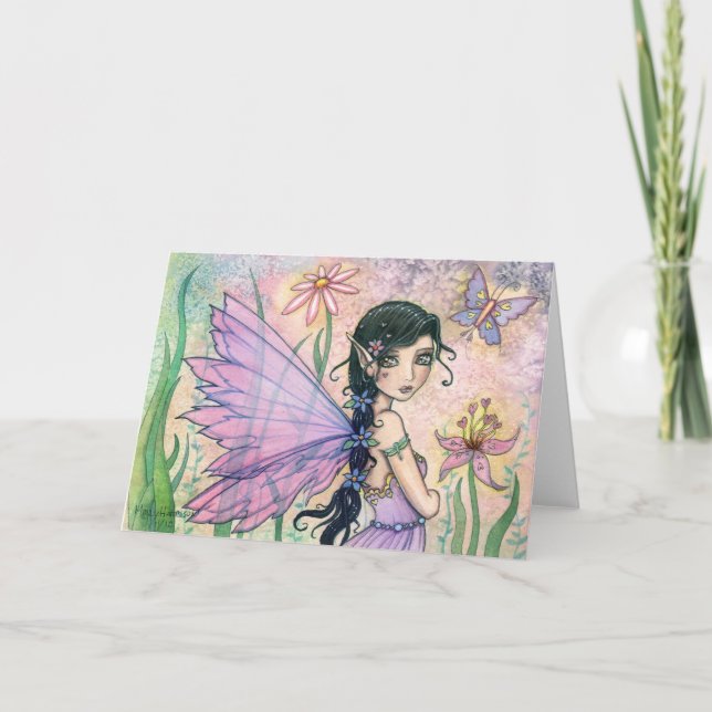Jolie carte de vœux de la Saint-Valentin pour fée (Devant)