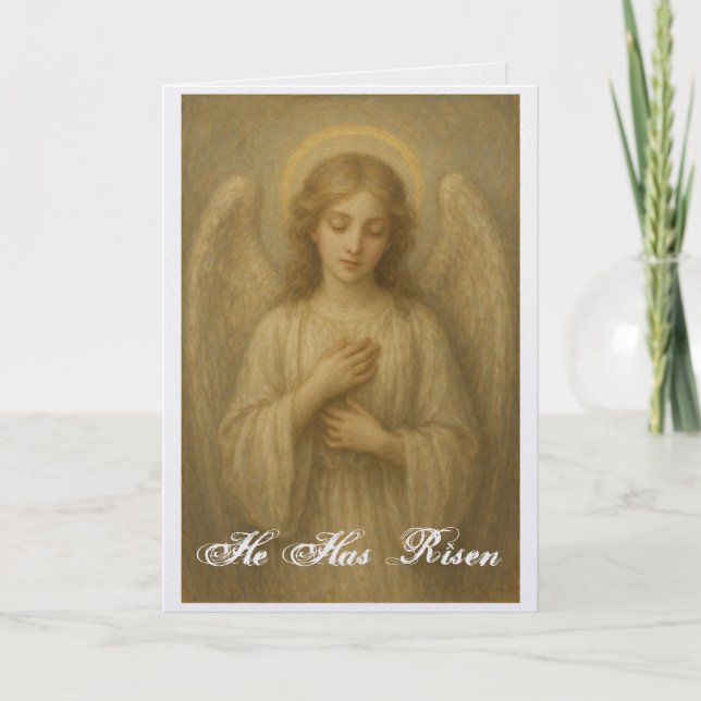 Jolie carte de vœux de Pâques Ange (Devant)