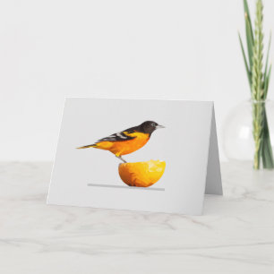 Jolie carte de voeux d'Oiseau Oriole