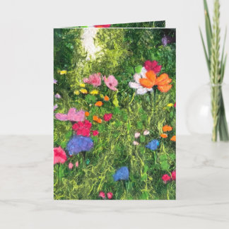 Jolie carte de voeux Fleur sauvage Meadow