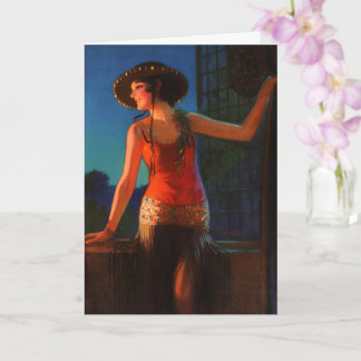 Jolie carte de voeux pour fille avec épingle Vinta