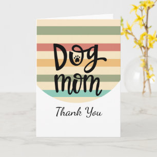 Jolie carte de vœux rétro simple maman de chien