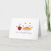 Jolie carte de vœux 'Tu es la pomme à ma tarte'
