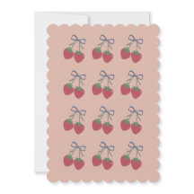 Jolie carte de vœux vintage cerise pour la Saint-V