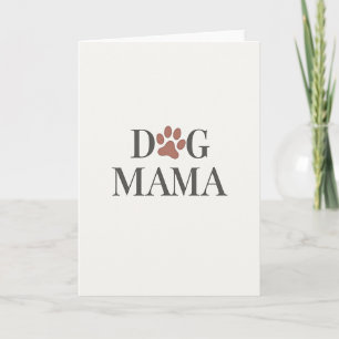 Jolie carte d'empreinte de patte pour la fête des