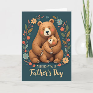 Jolie carte d'ours pour la fête des pères