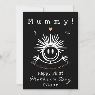 Jolie Carte drôle de Premier jour de la fête des M