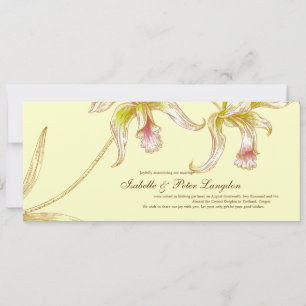 Jolie carte Faire-part Mariage Orchidées