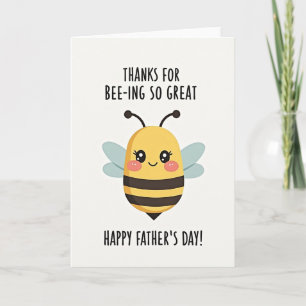 Jolie carte graphique pour la fête des pères abeil