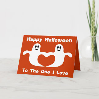Jolie Carte Halloween Fantômes À Celui Que J'Aime