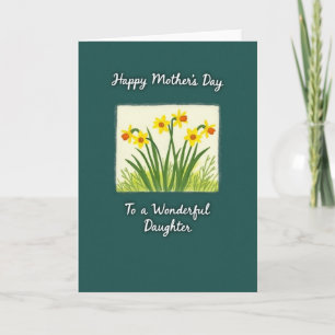 Jolie carte jaune pour la fête des mères