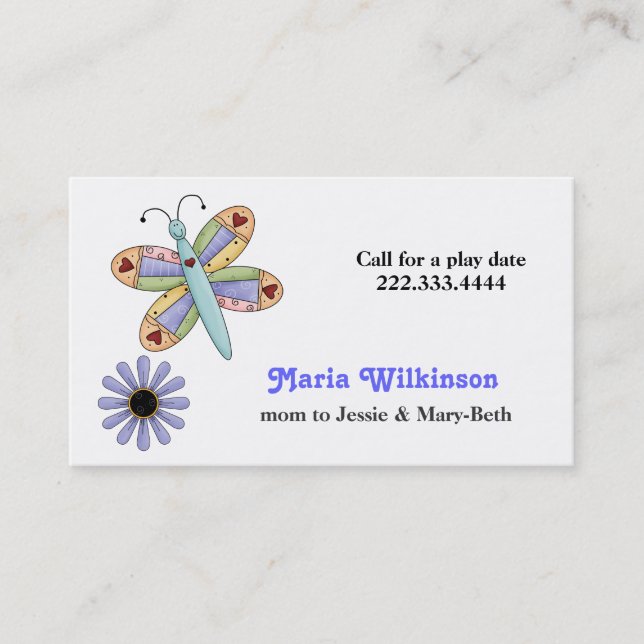 Jolie carte papillon maman (Devant)