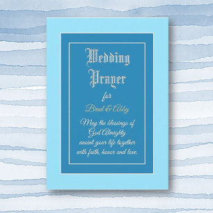 Jolie carte personnalisée de prière Mariage