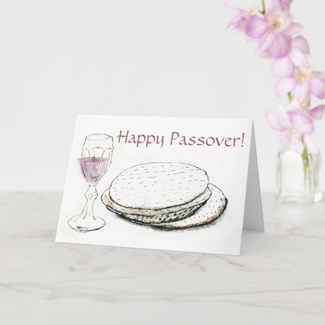 Jolie carte Pesach de voeux anglaise (Orchidée)
