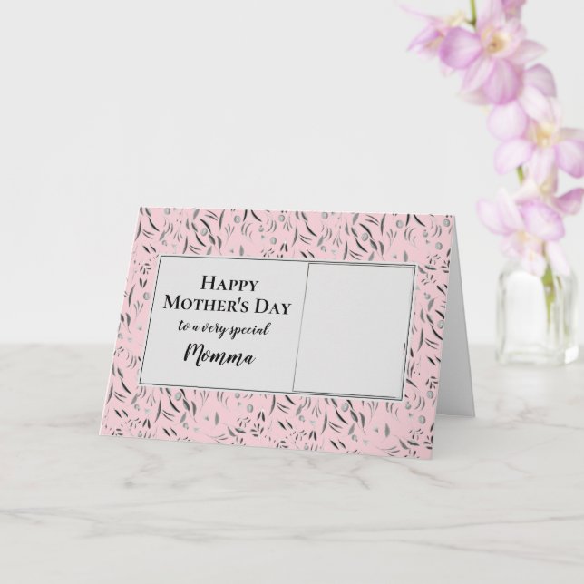 Jolie carte photo MAMAN florale pour la fête des m (Orchidée)