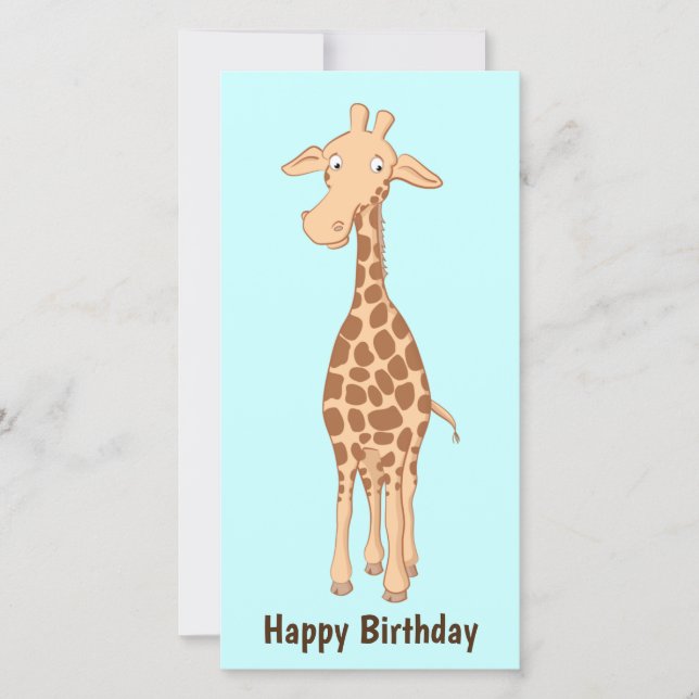 Jolie Carte Plate Girafe (Devant)