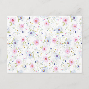 Jolie carte postale à motif floral