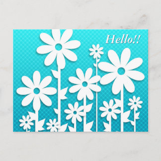 Jolie carte postale abstraite de marguerites