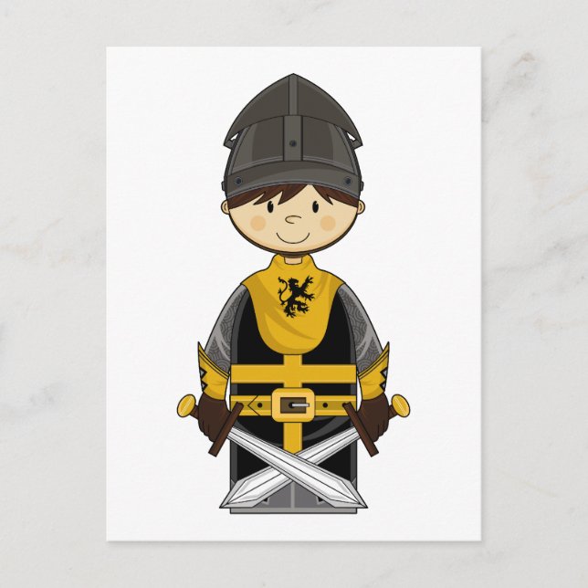 Jolie carte postale de Chevalier Croisé Noir (Devant)