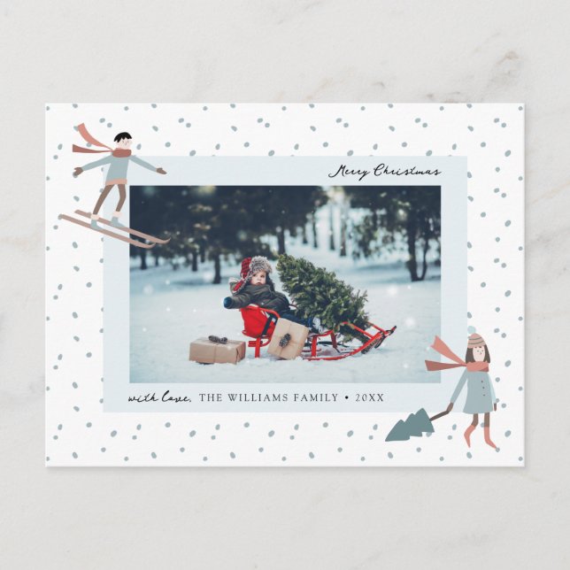Jolie carte postale photo de Noël (Devant)