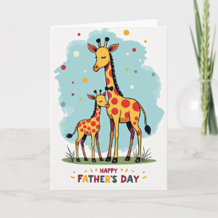 Jolie carte pour la fête des pères tachetée