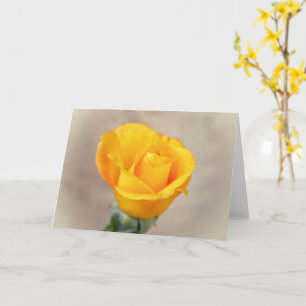 Jolie carte Rose or fleurie couleur or Art Note