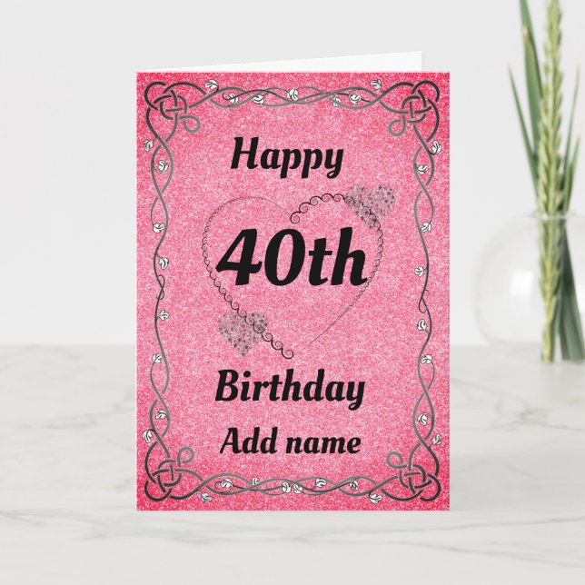 Jolie carte spéciale de 40e anniversaire (Devant)