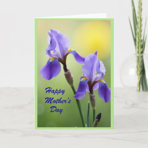 Jolie carte violette pour la fête des mères
