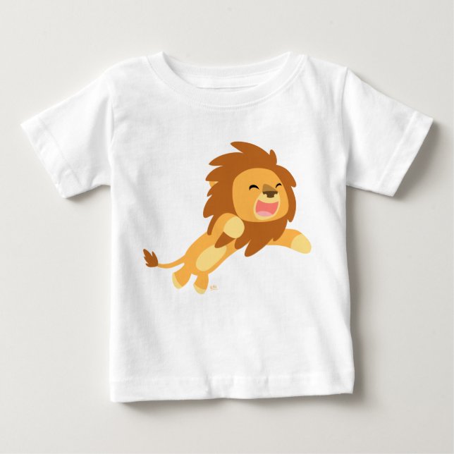 Jolie Cartoon Lion Baby T-shirt (Devant)
