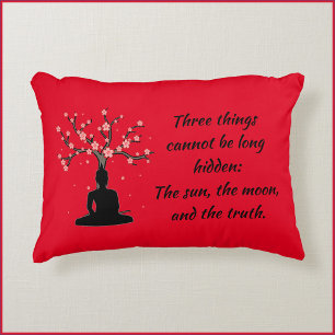 Jolie citation de vérité Bouddha Accent Coussin