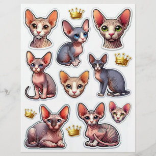 Jolie collection de chaton sans cheveux illustrati