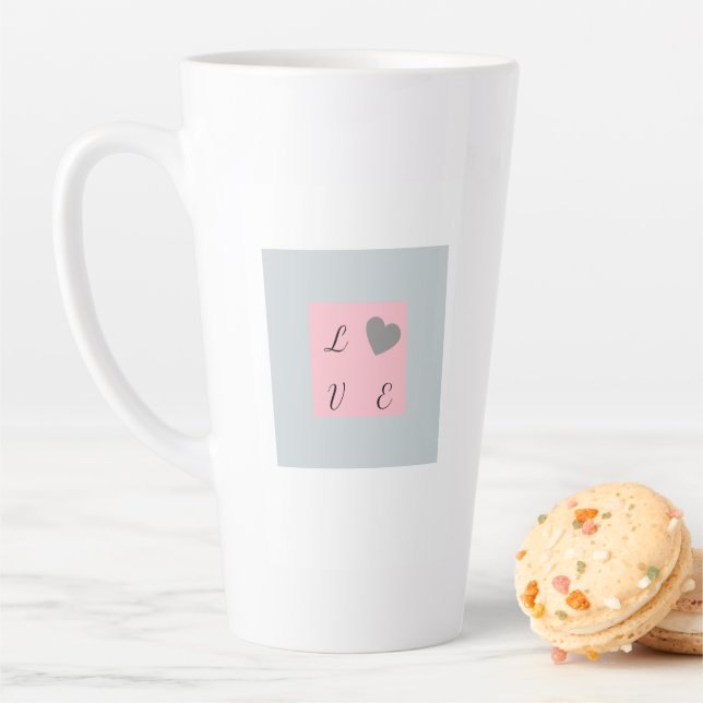 Jolie conception de texte d'amour sur une Mug en l (En situation)