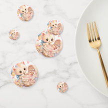 Jolie Confettis pour Baby Shower | Kitten Aquarell